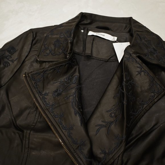 Embroidered moto jacket - Picture 3 of 6